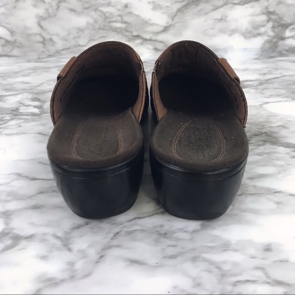 Clarks Brown Slip On Mules 7 - Picture 5 of 8